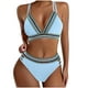 thumbnail image 1 of Traje de baño para mujer, bikini de tirantes sin espalda de color liso para mujer, trajes de baño para mujer, conjuntos de bikini para mujer, trajes de baño de bikini para mujer, 1 of 3