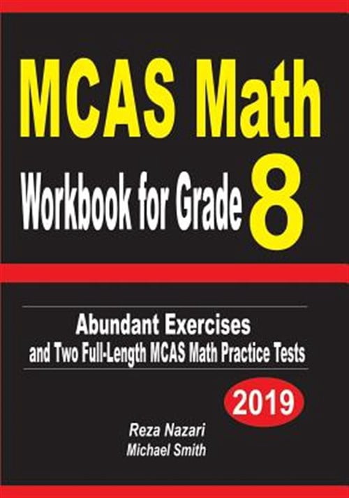 Pre-Owned MCAS Math Workbook for Grade 8: Abundant Exercises and Two ...