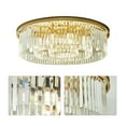 thumbnail image 4 of 23.6 Inch Modern Crystal Ceiling Light Round Golden Crystal Chandelier Flush Mount Crystal Decorative Light Fixture Suitable for Living Room Bedroom Modern Chandelier Crystal Light Ceiling Lamp, 4 of 12