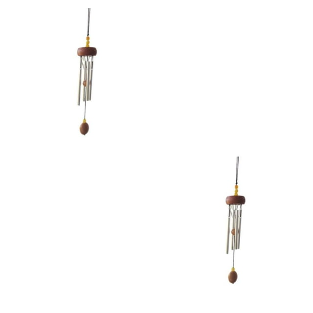 Guardoinrt Exquis Vent Carillon avec Complexe pour Look Raffiné Vent Carillon Pendentif Petit Vent Carillon Matériaux Vermilion (Bois Rond) 2Set