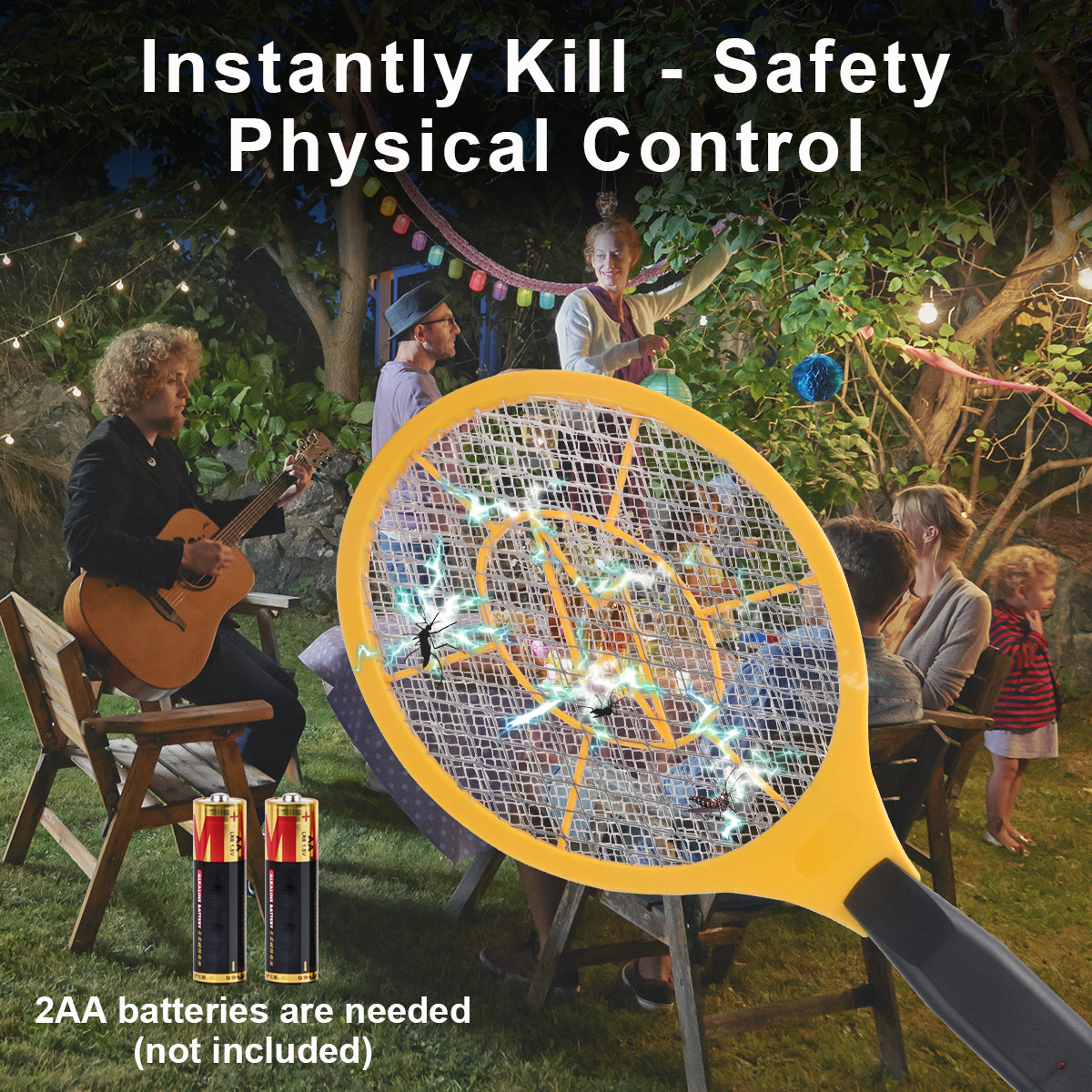 Gamexcel 2-Pack Electric Fly Swatter, 3000V Bug Zapper photo 2