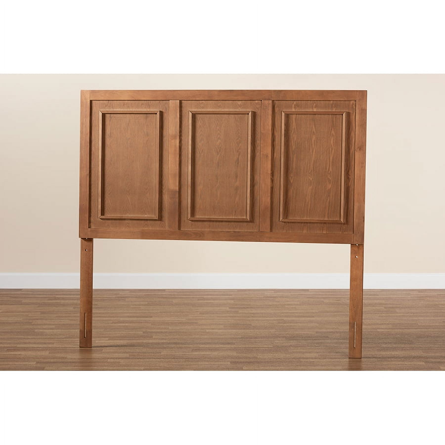 Baxton Studio Giordano Classic and Traditional Ash Walnut Finished Wood Queen Size Headboard
