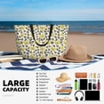 thumbnail image 3 of Yiaed Leopard And Butterfly Print Large Capacity Beach Travel Bag - Waterproof Zipper Vacation Tote for Sandproof Storage, and Camping, 3 of 5