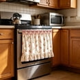 thumbnail image 6 of 30"x22" Oven Skirt Curtain for Kitchen Decor,Girlish Charm Lace Trim & 8 Ribbon Ties,Rustic Decorative Oven Door Curtain for Cottage Kitchen Decor, 6 of 7