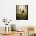 thumbnail image 2 of COMIO  Christian Wall Decor Jesus and Lamb Canvas Wall Art Religious Inspirational Scripture Jesus Running After Lost Lamb Canvas Print Artwork for Home Decor, 2 of 4