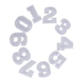 thumbnail image 3 of Número 0-9 / coser s de apliques s s de repación de insignias personalizada sombreros Ropa Zap Blanco Soledad Parches de costura, 3 of 10