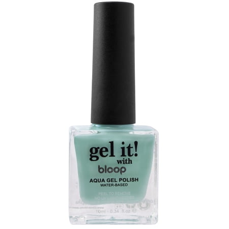Bloop Aqua Gel Polish, Blue Frost W501, Water based gel nail polish, 18 free, Non toxic, Alcohol free, Peel to remove, Cruelty free, 0.34 fl. oz. / 10ml