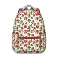 thumbnail image 1 of Sac à Dos Étudiant Fraise Douce Mignon Rouge Kawaii Fruité avec Design de Baies d'Été Frais, Léger et Sangle Réglable, 1 of 6