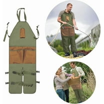 Garden Apron, Adjustable Apron, Apron With Pockets, Garden Apron Leg Protection with Oxford Cloth Material and Regulable Buckle - Used For Garden Work