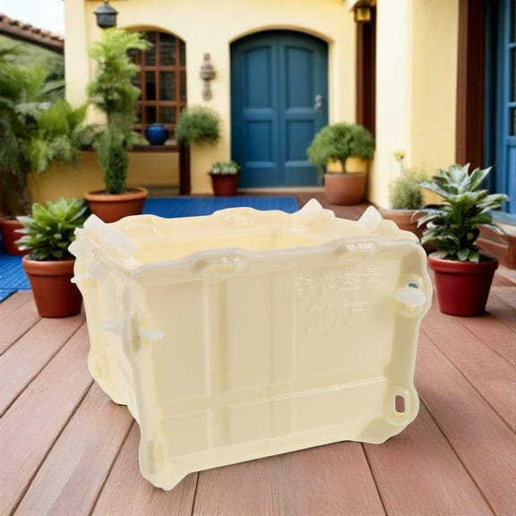 ELAYARD White Plastic Mold for Garden Concrete Flower Pots, Thick Material, Easy to Use for Outdoor