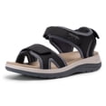 thumbnail image 1 of FitVille Women's Wide Arch Support Sandals Adjustable Ankle Strap Flat Sandals For Women, 1 of 6