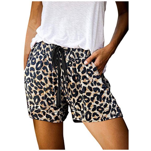 ERkkoi Summer Shorts For Women 2025 Running Shorts Fashion Comfy Drawstring Print Elastic Waist Pockets Sweat Shorts Women Athletic Shorts A L