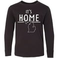 thumbnail image 3 of Inktastic It's Home- State of Michigan Outline Long Sleeve Youth T-Shirt, 3 of 5