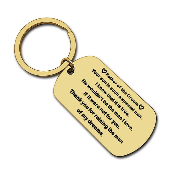 Father of The Groom Gifts from Bride Father of The Groom Keychain Thank You Gift Father in Law Gift from Bride Wedding Gift for Father of The Groom Fathers Day Christmas Appreciation Gift Keyring