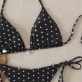 thumbnail image 6 of HOMBOM Two Piece Bathing Suit for Women Triangle Bikini Swimwear Black Polka Dot High Cut Womens Swimsuit Summer, 6 of 6
