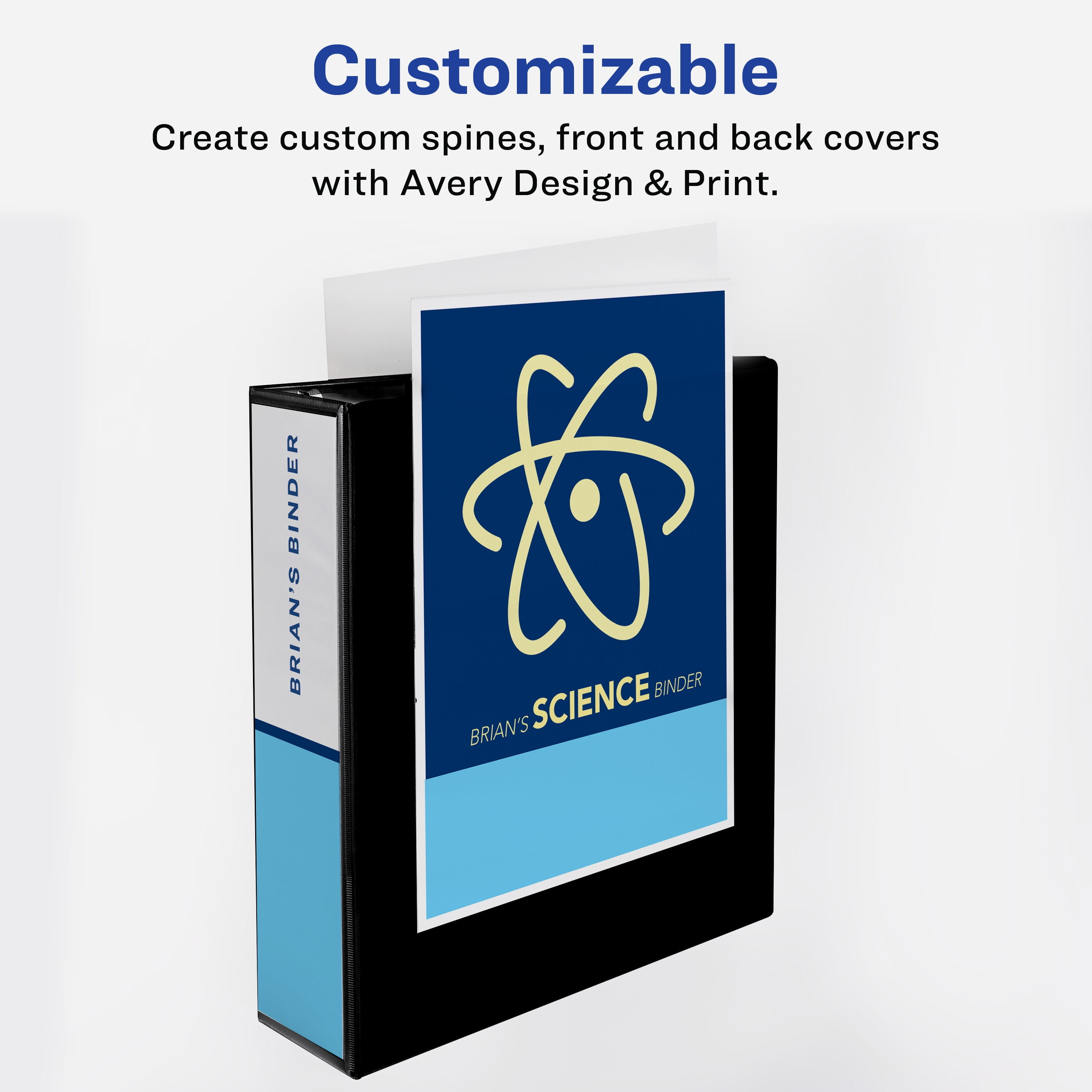 Avery Heavy-Duty View Binder, 2" One Touch Slant Rings, 1 White