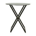 thumbnail image 2 of "East at Main Lowry 20"" Dark Brown Round Metal Folding Tray Table", 2 of 6
