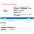 thumbnail image 2 of Fuel Filter - Compatible with 2004 - 2010 Ford E-350 Super Duty 6.0L V8 2005 2006 2007 2008 2009, 2 of 2