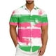 thumbnail image 1 of Blusa y camisa de manga corta con cuello vuelto para hombre, informal, a la moda, con estampado de bolsillo y botones, de poliéster., 1 of 5
