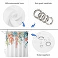 thumbnail image 5 of Coastal Ocean Waterproof Fabric Shower Curtain,Summer Beach Coral Starfish Seagrass Waterproof Fabric Shower Curtain for Bathroom Curtains Bathtubs Hotel Shower Curtains with 12 Hooks Small 36x72in, 5 of 8