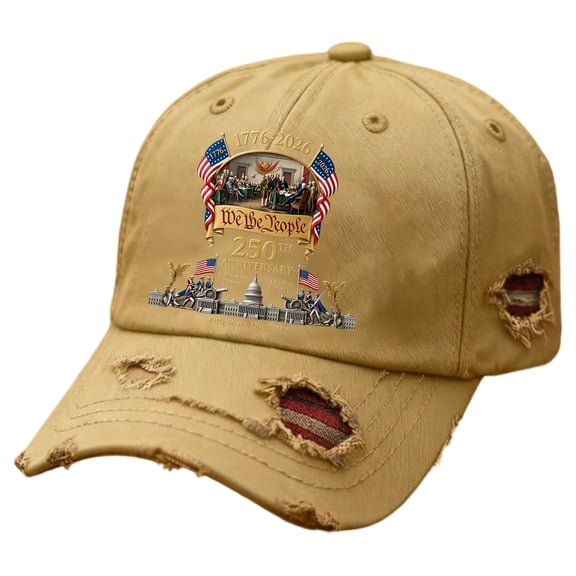 WAYUTE 250 Anniversary USA Hat Baseball Caps Classic Unstructured Low Profile Dad Hat for 4th of July Travel Summer Outdoor