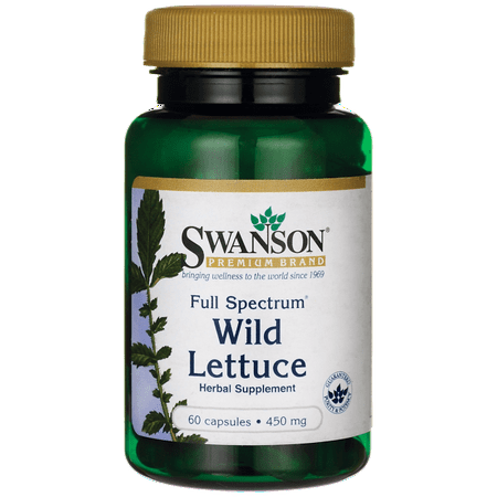 Swanson Wild Lettuce 450 mg 60 Caps (Best Way To Take Wild Lettuce)