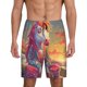 thumbnail image 1 of Balery Meditating Cute Horse Pantalones cortos de pijama de punto de algodón para hombre con cinturilla y bolsillos-X-Large, 1 of 6
