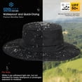 thumbnail image 5 of TOP-EX Men’s Waterproof Sun Hat with Neck Flap, Wide Brim UPF 50+, Packable Outdoor Hat, Black, L/XL, 5 of 7