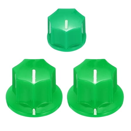 Effect Pedal Knob Set, 5/8" 13/32" Plastic Brass Electric Guitar Knobs,Green