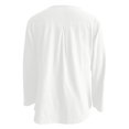 thumbnail image 4 of VNKIDY Women Shirts Summer Solid Color Lightweight Loose Fit Blouse Long Sleeve V Neck Shirt With Button Details For Everyday Wear Fashionable Tops, 4 of 5