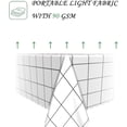 thumbnail image 3 of 60x84 Inch Valentine''s Day Rectangle Tablecloth Minimalist Geometric Grid Checkered Romantic Red Love Table Cloth Washable Durable Table Cover for Kitchen Birthday Wedding Valentine Party, 3 of 7
