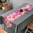 thumbnail image 4 of GZHJMY Valentine's Day Watercolor Heart Table Runner Seasonal Table Cloth Runner for Kitchen Dining Table Wedding Party Holiday Coffee Dining Home Decor 13 x 70 Inches, 4 of 7