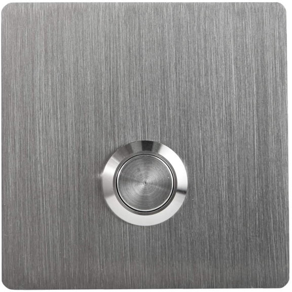 Modern Stainless Hardware S2 Stainless Steel Doorbell Button, 2.36” x 2.36” x 5/32”, 4mm Thick