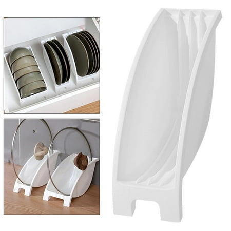 Plate Rack Cradle Storage Dinner Plate Holder for Cupboard Home Drawers Style A