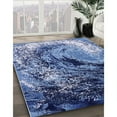 thumbnail image 3 of Ahgly Company Machine Washable Indoor Rectangle Industrial Modern Denim Dark Blue Area Rugs, 2' x 4', 3 of 7