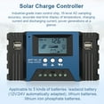 thumbnail image 3 of Contrôleur de Charge Solaire MPPT 60A Contrôleur de Panneau Solaire à Mise au Point Automatique 12/24V Régulateur Intelligent de Pile avec, 3 of 8
