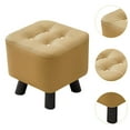 thumbnail image 6 of kowaku Small Footstool Ottoman Stool Comfortable Stable Shoe Changing Stool Foot Stool for Couch Entryway Living Room Doorway Office Yellow, 6 of 9