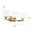 thumbnail image 5 of 55002CPZ Kichler Lighting Marette - 3 Light Soft Bath Vanity Approved for Damp Locations - with Soft Contemporary inspirations - 8 inches tall by, 5 of 10
