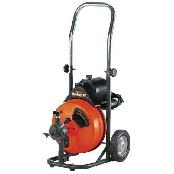 General Wire Mini-Rooter XP Drain/Sewer Cleaning Machine W/ 75' x 3/8"Cable & 4 Pc Cutter Set,P-XP-B