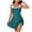 Navy, variant on zaveiop Women One Piece Swimsuit Tummy Control Swim Dress Color Block Modest Bathing Suit Retro Swim Suit Skirt (Black, L)