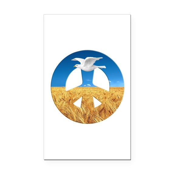 CafePress - Peace In Ukraine - Rectangle Car Magnet