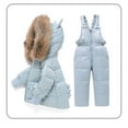 thumbnail image 4 of Toddler Snow Suit Boys And Girls Winter Fashion Outdoor Children's Hooded Thick Warm Printed Ski Suit Set Kids Winter Clothes Zip Up Jacket Trench Coat Cute pants,1-6years, 4 of 4