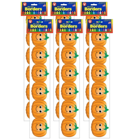 Hygloss Classroom Border - Happy Pumpkins, 72 Pieces