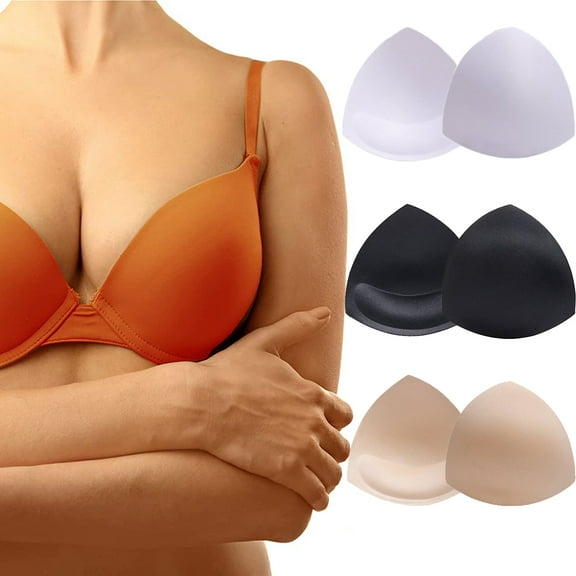 Bra Pads Inserts 3 Pairs - Bra Inserts A/B, C/D, D/E Cups | Bra Replacement Pad Swimsuits Triangular Shaped Insert Pads