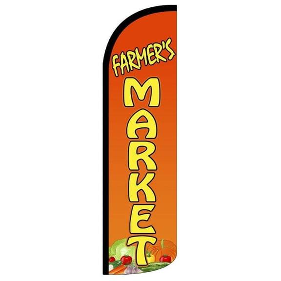Farmer's Market Windless flag Without Pole Advertisement /Business Flags | Feather Flag |