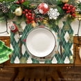 thumbnail image 2 of mubwai Green Diamond Plaid Nutcracker Christmas Placemats Set of 4, 12x18 Inch Seasonal Winter Table Mats for Party Kitchen Dining Decoration, 2 of 6