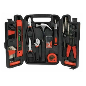 Bolsa de herramientas rosa con 43 herramientas rosadas, juego de  herramientas para mujeres, destornilladores, martillo, herramientas  manuales para