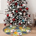 thumbnail image 5 of Yiaed Hawaiian Style Print Christmas Tree Skirt , Tree SkirtsTree Mat for Christmas Winter Holiday Indoor Decorations-30", 5 of 7