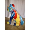 thumbnail image 6 of Nifao Giant Graffiti Looking British Bulldog with Glasses Resin Statue – Garden Outdoor Decor Sculpture, 29"L x 50"W x 50"H, 6 of 12