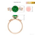 thumbnail image 5 of ANGARA Lab Grown 1.75 Ct Round Emerald Butterfly Engagement Ring for Women in 14K Rose Gold (Size-8mm) | May Birthstone, Birthday, Anniversary, Jewelry Gift for Women | Lab-Grown Emerald Ring, 5 of 8